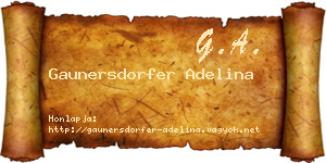 Gaunersdorfer Adelina névjegykártya